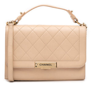 Pre-Loved Chanel Medium Quilted Calfskin Label Click Flap